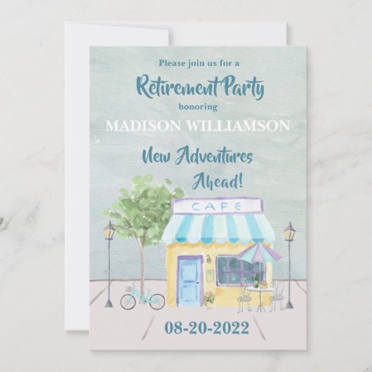 Invitation Partie de retraite du thème Voyage (Devant)