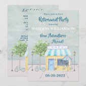 Invitation Partie de retraite du thème Voyage (Devant / Derrière)