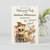 Invitation Partie de retraite du thème Voyage (Debout devant)