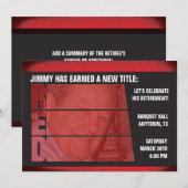 Invitation Partie de retraite extrêmement dangereuse retirée (Devant / Derrière)