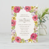 Invitation Partie de retraite florale de la guirlande | (Debout devant)