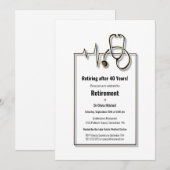 Invitation Partie de retraite Infirmière Médicale médecin Ste (Devant / Derrière)