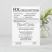 Invitation Partie de retraite Médicale du carnet d'ordonnance (Debout devant)