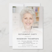 Invitation Partie de retraite minimaliste personnalisée (Devant)