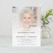 Invitation Partie de retraite minimaliste personnalisée (Debout devant)