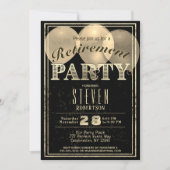 Invitation Partie de retraite | Modern Gold Festive (Devant)