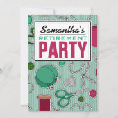 Invitation Partie de retraite orientée de couture (Devant)