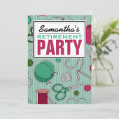 Invitation Partie de retraite orientée de couture (Debout devant)