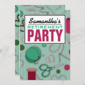 Invitation Partie de retraite orientée de couture (Devant / Derrière)