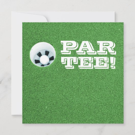 Invitation Partie de retraite - thème de golf - PAR-TEE ! (Devant)