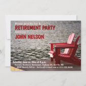 Invitation Partie de retraite Thème Décontracté Lakeside Cott (Devant)