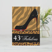 Invitation Partie de safari d'anniversaire de stylet de (Debout devant)