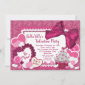 Invitation Partie de Saint-Valentin d'amoureux (Devant)