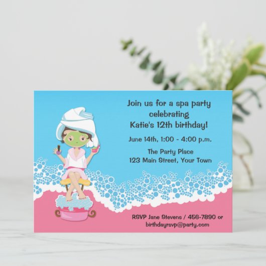 Invitation Partie de spa (Debout devant)