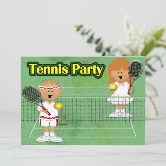 Invitation Partie de tennis (Debout devant)