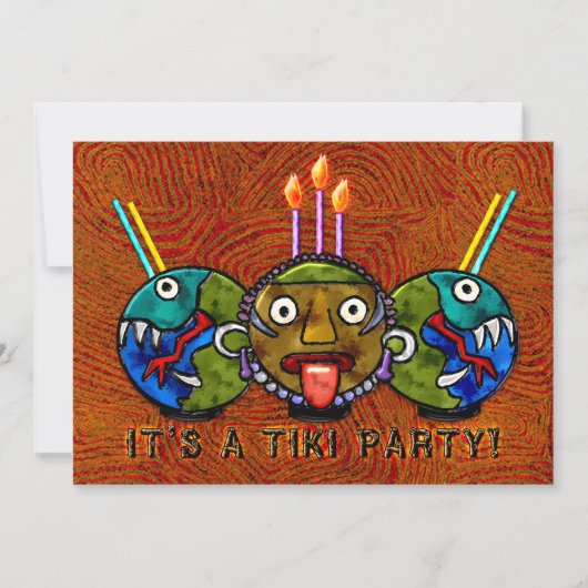Invitation Partie de Tiki (invitation 2-Sided) (Devant)