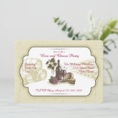 Invitation Partie de vin et de fromage (Debout devant)