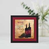 Invitation Partie de vin et de fromage (Debout devant)