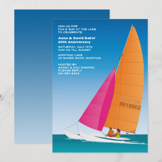 Invitation partie de voile (Devant / Derrière)