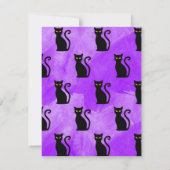 Invitation Partie de Witchy Halloween Bachelorette de chats (Dos)