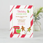 Invitation Partie d'échange de biscuit de vacances (Debout devant)