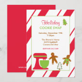 Invitation Partie d'échange de biscuit de vacances (Devant / Derrière)