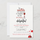 Invitation Partie d'échange de vin de Noël (Devant)