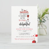 Invitation Partie d'échange de vin de Noël (Debout devant)