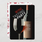 INVITATION PARTIE D'ÉCHANTILLON DE VIN (Devant / Derrière)