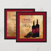 Invitation Partie d'échantillon de vin (Devant / Derrière)