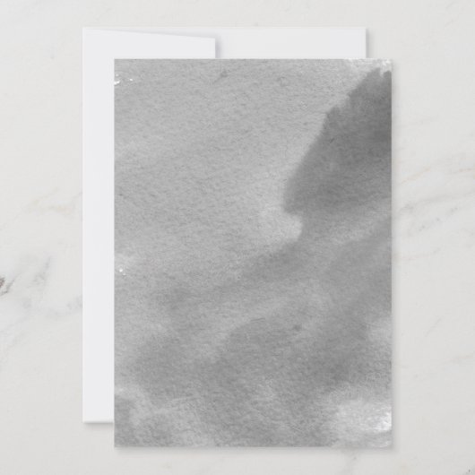 Invitation Partie d'engagement abstraite moderne en gris aqua (Dos)