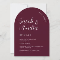Partie d'engagement Arch Modern Plum