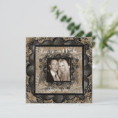 Invitation Partie d'engagement Black Brown dentell (Debout devant)