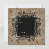 Invitation Partie d'engagement Black Brown dentell (Dos)