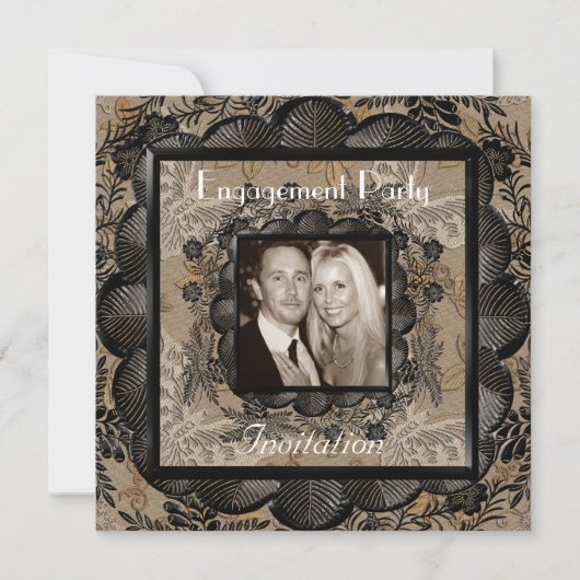 Invitation Partie d'engagement Black Brown dentell (Devant)