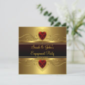 Invitation Partie d'engagement Black or Red Heart (Debout devant)