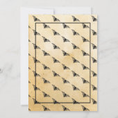 Invitation Partie d'engagement Cadre gothique Halloween chauv (Dos)