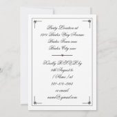 Invitation Partie d'engagement Chic Elégant Parti personnalis (Dos)