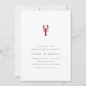 Invitation Partie d'engagement classique au homard nautique (Devant)