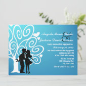 Invitation Partie d'engagement de deux silhouettes (Debout devant)