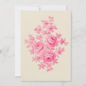 Invitation Partie d'engagement de la Fleur de Toile Rose vint (Dos)