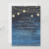 Invitation Partie d'engagement de la Marine Blue Gold String (Devant)