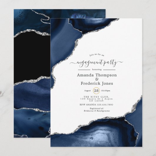 Invitation Partie d'engagement de la Marine et de l'Argent (Devant / Derrière)