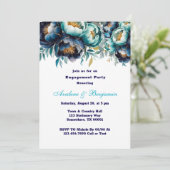 Invitation Partie d'engagement de la Marine turquoise Peony P (Debout devant)