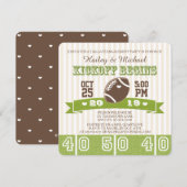 INVITATION PARTIE D'ENGAGEMENT DE LA TAILLE DE FOOTBALL (Devant / Derrière)