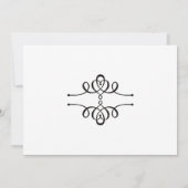 Invitation Partie d'engagement de l'élégance de la calligraph (Dos)