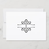 Invitation Partie d'engagement de l'élégance de la calligraph (Dos)