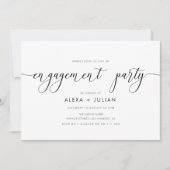 Invitation Partie d'engagement de lettrage moderne (Devant)