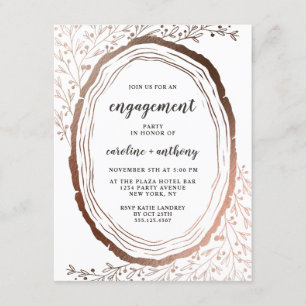 Invitation Partie d'engagement de l'huile de cuivre en tranch