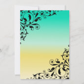 Invitation Partie d'engagement de l'Ombre de couleur stylé (Dos)